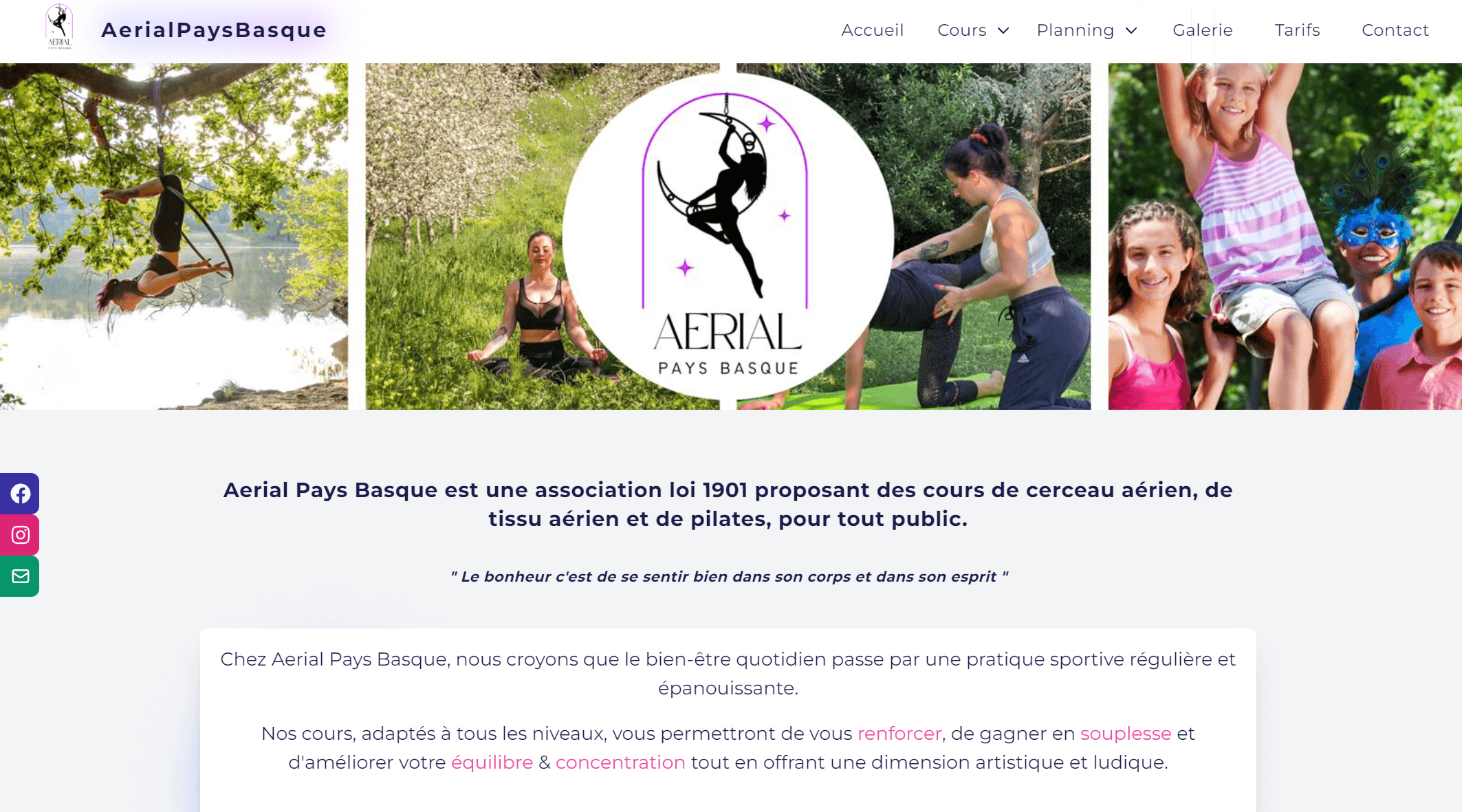 Cours de cerceau aérien